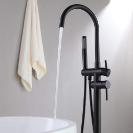 Floor-standing black faucet